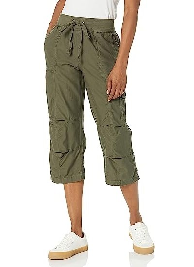 Women's Green Cargo Pants with Pockets