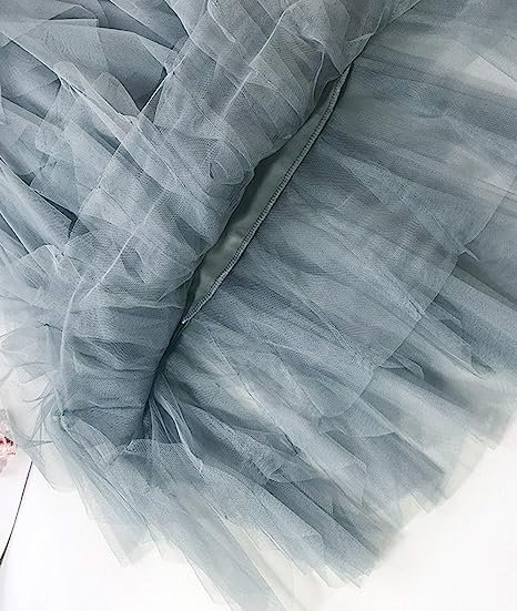 Women's Long Rainbow A Line Tulle Tutu Skirts Tiered Skirt Petticoat
